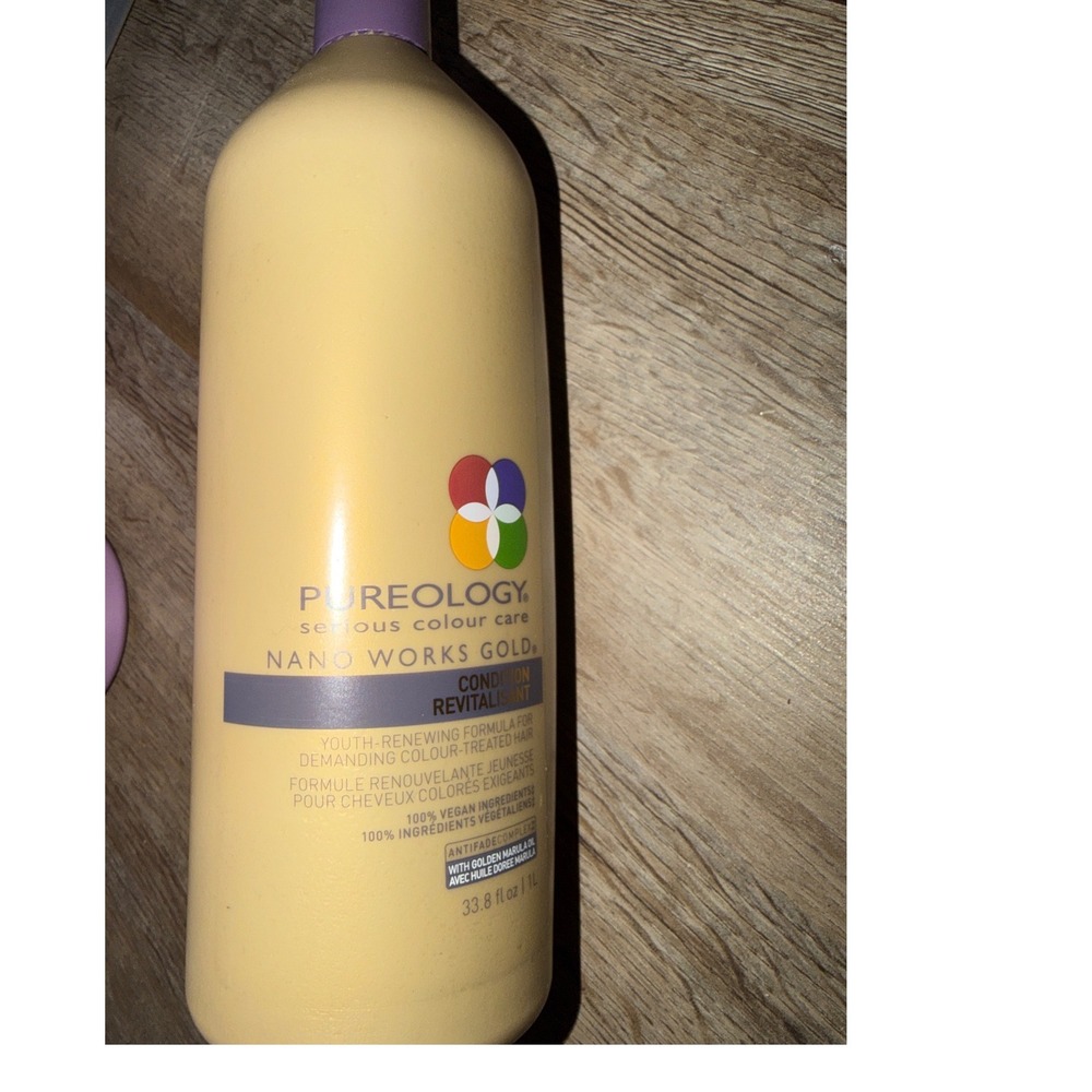 Pureology Nanoworks Gold Conditioner Youth-Renewing Vegan Hair Care Liter 33.8oz